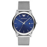 Emporio Armani Luigi Quartz Blue Dial Silver Mesh Bracelet Watch For Men - AR11230 Buy Now By Emporio Armani