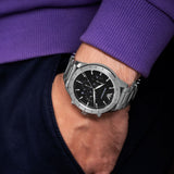 Emporio Armani Mario Chronograph Black Dial Silver Steel Strap Watch For Men - AR11241 Buy Now By Emporio Armani