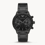 Emporio Armani Mario Chronograph Black Dial Black Steel Strap Watch For Men - AR11242 Buy Now By Emporio Armani