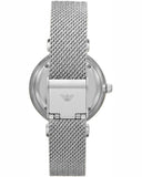 Emporio Armani Gianni T-Bar Quartz Mother of Pearl Dial Silver Mesh Bracelet Watch For Women - AR11319 Buy Now By Emporio Armani