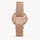 Emporio Armani Gianni T Bar Mother of Pearl Dial Rose Gold Mesh Bracelet Watch For Women - AR11320 Buy Now By Emporio Armani