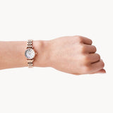Emporio Armani Gianni T-Bar Mother of Pearl Dial Rose Gold Steel Strap Watch For Women - AR11203 Buy Now By Emporio Armani