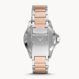 Emporio Armani Diver Quartz Brown Dial Two Tone Steel Strap Watch For Men - AR11340 Buy Now By Emporio Armani
