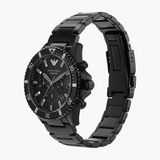 Emporio Armani Diver Chronograph Black Dial Black Steel Strap Watch For Men - AR11363 Buy Now By Emporio Armani