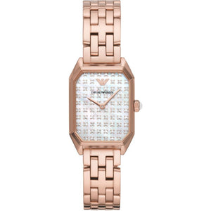 Emporio Armani Gioia Quartz Mother of Pearl Dial Rose Gold Steel Strap Watch For Women - AR11389 Buy Now By Emporio Armani