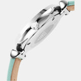 Emporio Armani Gianni T Bar Analog Crystals Silver Dial Blue Leather Strap Watch For Women - AR11443 Buy Now By Emporio Armani