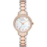 Emporio Armani Cleo Mother of Pearl Dial Two Tone Steel Strap Watch For Women - AR11499 Buy Now By Emporio Armani