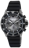 Emporio Armani Mario Chronograph Black Dial Black Leather Strap Watch For Men - AR11243 Buy Now By Emporio Armani