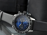 Emporio Armani Mario Chronograph Blue Dial Black Leather Strap Watch For Men - AR11522 Buy Now By Emporio Armani