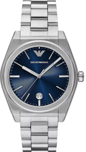 Emporio Armani Frederico Analog Blue Dial Silver Steel Strap Watch for Men - AR11620 Buy Now By Emporio Armani
