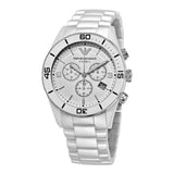Emporio Armani Ceramic Chronograph White Dial White Ceramic Strap Watch For Men - AR1424 Buy Now By Emporio Armani