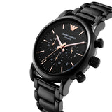 Emporio Armani Luigi Ceramic Chronograph Black Dial Black Strap Watch For Men - AR1509 Buy Now By Emporio Armani