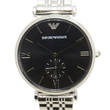 Emporio Armani Retro Black Dial Silver Steel Strap Watch For Men - AR1676 Buy Now By Emporio Armani