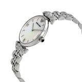 Emporio Armani T Bar Mother of Pearl Dial Steel Strap Watch For Women - AR1682 Buy Now By Emporio Armani