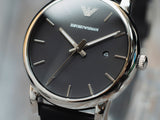 Emporio Armani Classic Quartz Black Dial Black Leather Strap Watch For Men - AR1692 Buy Now By Emporio Armani