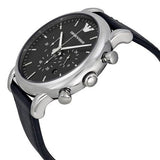 Emporio Armani Luigi Chronograph Black Dial Black Leather Watch For Men - AR1828 Buy Now By Emporio Armani