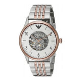 Emporio Armani Meccanico White Dial Two Tone Steel Strap Watch For Men - AR1921 Buy Now By Emporio Armani