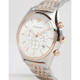Emporio Armani Zeta Chronograph Quartz White Dial Two Tone Steel Strap Watch For Men - AR1998 Buy Now By Emporio Armani