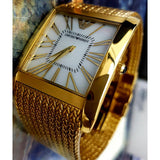 Emporio Armani Mother of Pearl Dial Gold Mesh Bracelet Watch For Men - AR2016 Buy Now By Emporio Armani