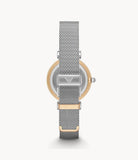 Emporio Armani Gianni T Bar Mother of Pearl Dial Silver Mesh Bracelet Watch For Women - AR2068 Buy Now By Emporio Armani