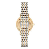Emporio Armani Gianni T Bar Analog White Dial Two Tone Steel Strap Watch For Women - AR2076 Buy Now By Emporio Armani