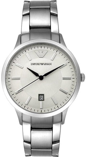 Emporio Armani Classic Quartz White Dial Silver Steel Strap Watch For Men - AR2431 Buy Now By Emporio Armani