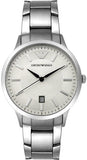 Emporio Armani Classic Quartz White Dial Silver Steel Strap Watch For Men - AR2431 Buy Now By Emporio Armani