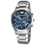 Emporio Armani Renato Chronograph Blue Dial Silver Steel Strap Watch For Men - AR2448 Buy Now By Emporio Armani