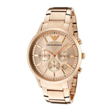 Emporio Armani Classic Rose Gold Chronograph Steel Strap Watch For Men - AR2452 Buy Now By Emporio Armani