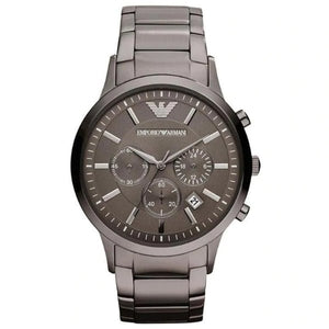 Emporio Armani Classic Chronograph Grey Dial Grey Steel Strap Watch For Men - AR2454 Buy Now By Emporio Armani