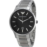 Emporio Armani Sportivo Black Dial Silver Stainless Steel Watch For Men - AR2457 Buy Now By Emporio Armani