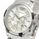 Emporio Armani Renato Chronograph Cream Dial Silver Steel Strap Watch For Men - AR2458 Buy Now By Emporio Armani