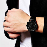 Emporio Armani Sportivo Chronograph Black Dial Black Leather Strap Watch For Men - AR2461 Buy Now By Emporio Armani