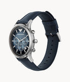 Emporio Armani Classic Chronograph Blue Dial Blue Leather Strap Watch For Men - AR2473 Buy Now By Emporio Armani