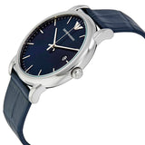Emporio Armani Dress Quartz Blue Dial Blue Leather Strap Watch For Men - AR2501 Buy Now By Emporio Armani