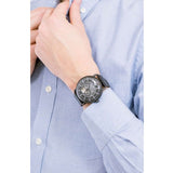 Emporio Armani Aviator Chronograph Black Dial Black Leather Strap Watch For Men - AR60028 Buy Now By Emporio Armani