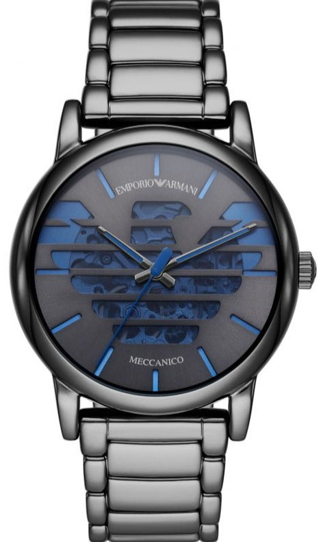 Emporio Armani Meccanico Automatic Grey Dial Grey Steel Strap Watch For Men - AR60029 Buy Now By Emporio Armani