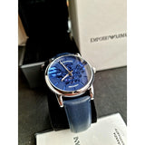 Emporio Armani Luigi Automatic Blue Dial Blue Leather Strap Watch For Men - AR60030 Buy Now By Emporio Armani