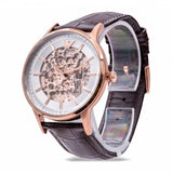 Emporio Armani Meccanico Automatic Silver Dial Brown Leather Strap Watch For Men - AR60039 Buy Now By Emporio Armani