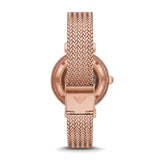 Emporio Armani Meccanico Automatic White Dial Rose Gold Mesh Strap Watch For Women - AR60063 Buy Now By Emporio Armani