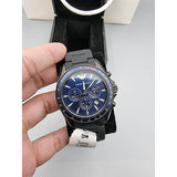 Emporio Armani Sigma Chronograph Blue Dial Black Silicone Strap Watch For Men - AR6121 Buy Now By Emporio Armani