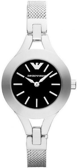 Emporio Armani Classic Quartz Black Dial Silver Steel Strap Watch For Women - AR7328 Buy Now By Emporio Armani