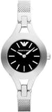 Emporio Armani Classic Quartz Black Dial Silver Steel Strap Watch For Women - AR7328 Buy Now By Emporio Armani