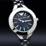 Emporio Armani Classic Quartz Black Dial Silver Steel Strap Watch For Women - AR7328 Buy Now By Emporio Armani