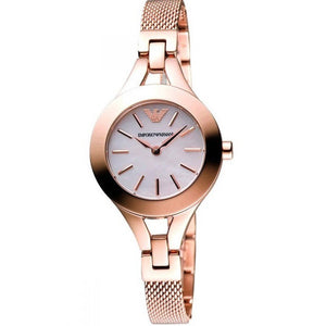 Emporio Armani Chiara Analog White Dial Rose Gold Steel Strap Watch For Women - AR7329 Buy Now By Emporio Armani