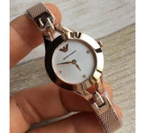 Emporio Armani Chiara Silver Dial Rose Gold Steel Strap Watch For Women - AR7362 Buy Now By Emporio Armani