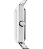 Emporio Armani Chiara Analog Silver Dial Black Leather Strap Watch For Women - AR7372 Buy Now By Emporio Armani