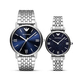 Emporio Armani Gianni T Bar Dark Blue Dial Silver Stainless Steel Watch For Women - AR11091 Buy Now By Emporio Armani