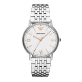 Emporio Armani Kappa Quartz White Dial Silver Steel Strap Watch For Men - AR80014 Buy Now By Emporio Armani