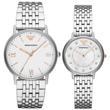 Emporio Armani Kappa Quartz White Dial Silver Steel Strap Watch For Men - AR80014 Buy Now By Emporio Armani